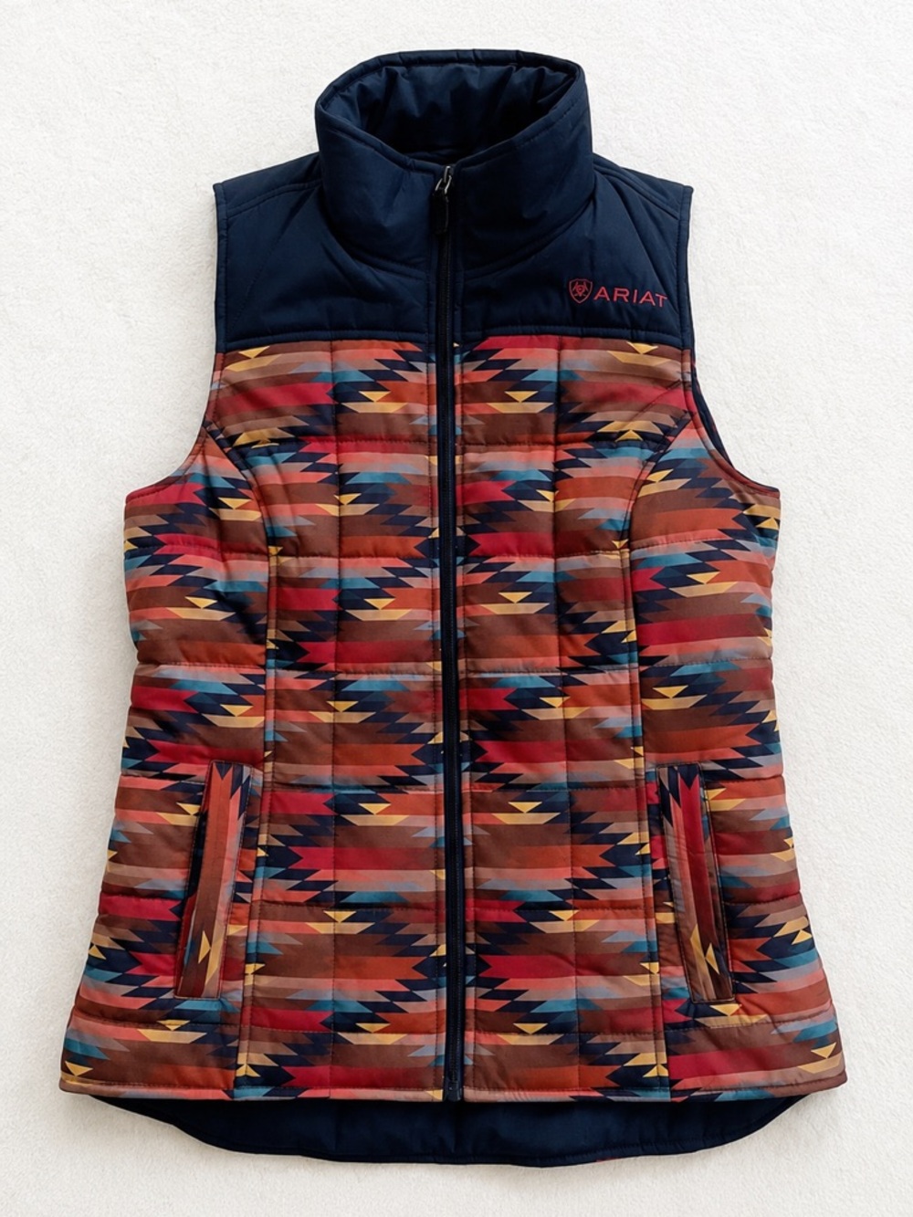 Ariat REAL Crius Insulated Southwestern Print Vest Small Western Ranch